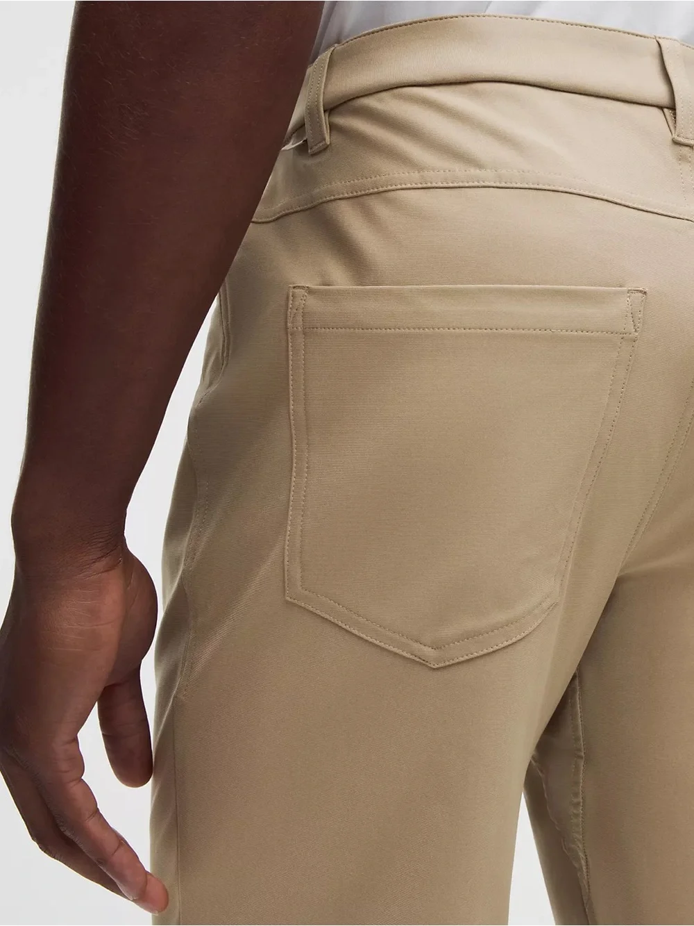 Lululemon ABC Classic-Fit Pant Men 36 Khaki New Warpstreme Reflective Cuffs